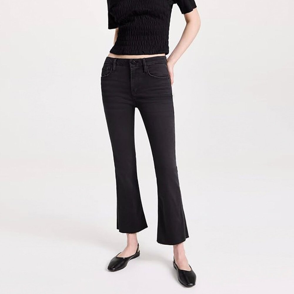 FRAME Le Crop Mini Boot in Charcoal No Size Tag Check Measurements - Picture 1 of 10